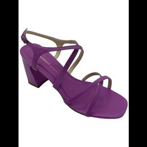 INTENTIONALLY BLANK Leather Strappy Heeled Sandals Naples Violet - Medium